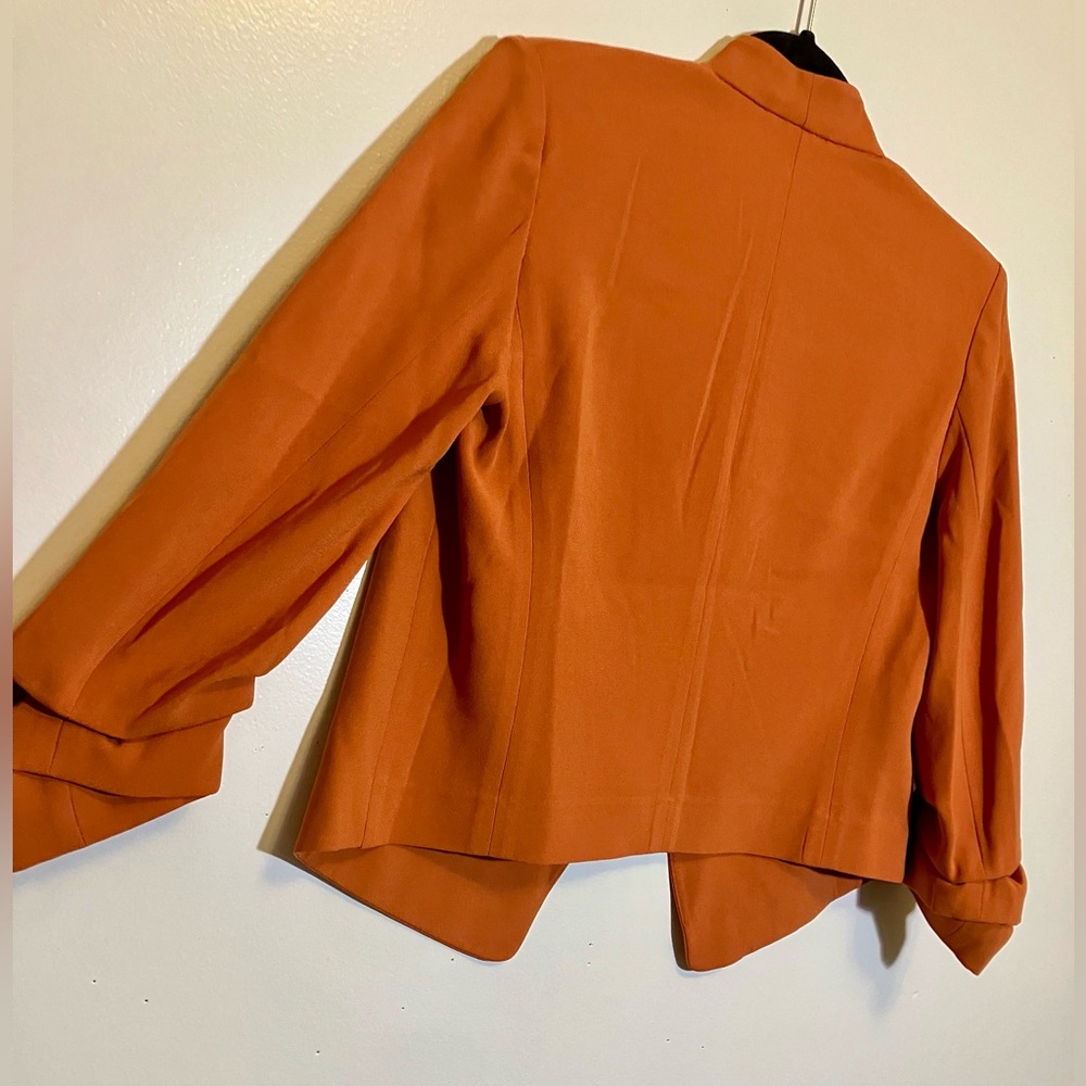 Babaton Vibrant Pumpkin Orange Blazer-unlined, but elegantly stitched - Picture 9 of 16